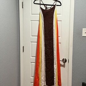 Free People Multicolor Striped Maxi Dress